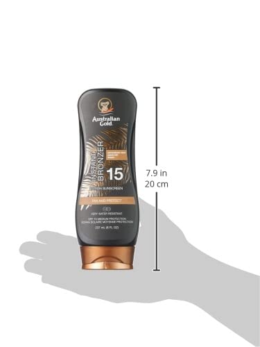 Australian Gold Bronzer Loção Spf15 ml Unissexo, Único, Negro, 237 Mililitros