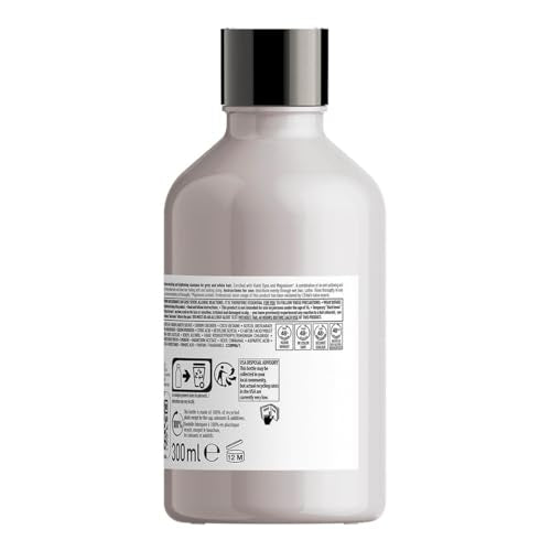 L’Oréal Professionnel Shampoo Neutralizante para cabelos grisalhos, brancos ou loiros claros, Prata, SÉRIE EXPERT