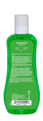 Australian Gold Gel calmante pós-sol de aloe vera, 237 ml