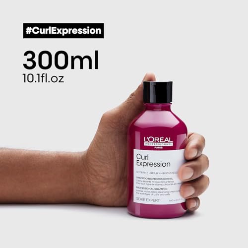 L'Oréal Professionnel, Shampoo Creme de Limpeza Intensamente Hidratante, Sem Sulfato, Para Todos os Tipos de Cachos e Ondas, Curl Expression, SÉRIE EXPERT, 300 ml