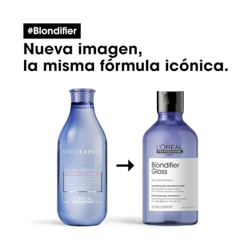 L'Oréal Professionnel, Shampoo Reparador e Iluminador para Cabelos com Mechas ou Loiros, Blondifier Gloss, 300ml