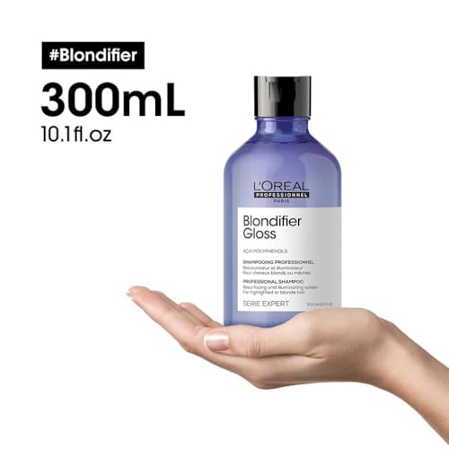L'Oréal Professionnel, Shampoo Reparador e Iluminador para Cabelos com Mechas ou Loiros, Blondifier Gloss, 300ml