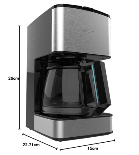Cafeteira Cecotec 6 xícaras Inox - Design Moderno