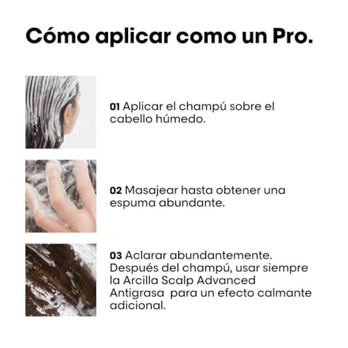 L’Oréal Professionnel, Shampoo Anti-Oleoso Enriquecido com Ingredientes Dermatologicamente Ativos para Couro Cabeludo Oleoso, Scalp Advanced, 300 ml