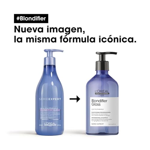 L'Oréal Professionnel, Shampoo Reparador e Iluminador para Cabelos com Mechas ou Loiros, Blondifier Gloss, 300ml
