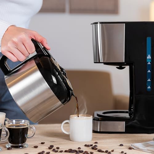Cafeteira Cecotec 6 xícaras Inox - Design Moderno