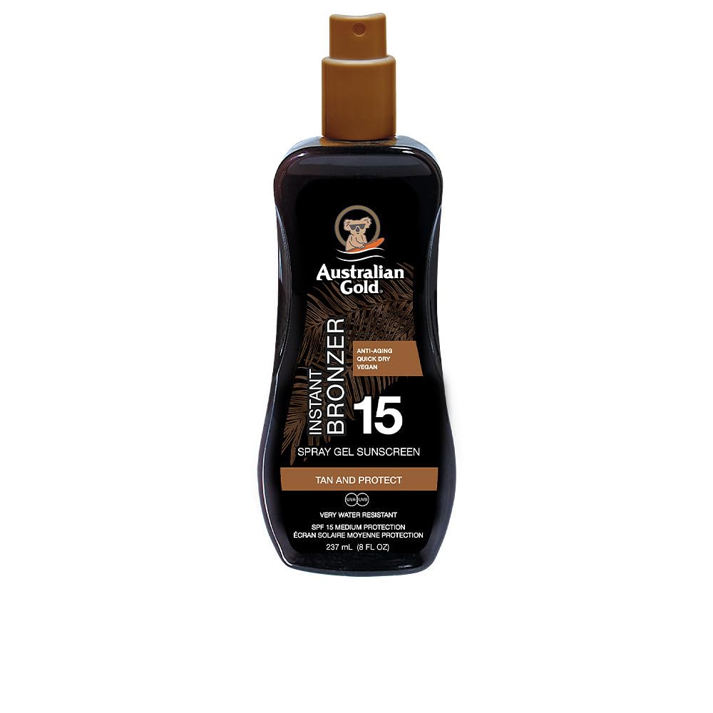 Australian Gold Spray Bronzeador Instantâneo Solar em Gel FPS 15, 100ml