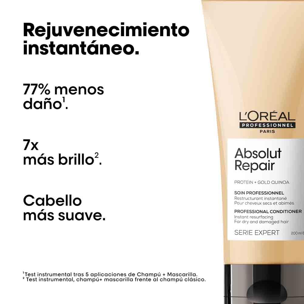 Condicionador de Tratamento Reconstrutivo para Cabelos Secos e Danificados da L'Oréal Professionnel, Absolut Repair, 200 ml