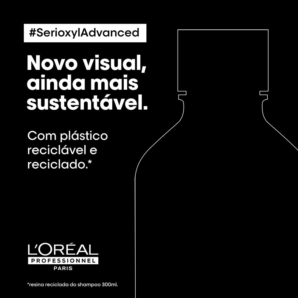 Shampoo L’Oréal Professionnel Enriquecido com Ingredientes Dermatologicamente Ativos para Cabelos Finos e Ralos, Serioxyl Advanced, 500 ml