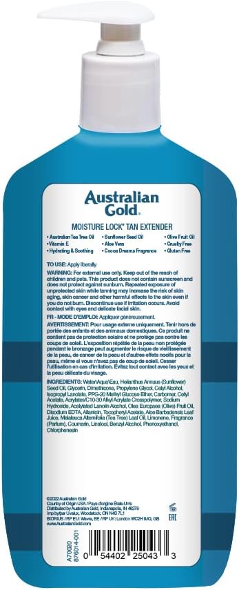 Australian Gold Hidratante pós-sol que retém a humidade, 473 ml