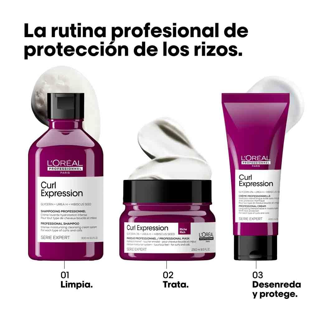 L'Oréal Professionnel, Shampoo Creme de Limpeza Intensamente Hidratante, Sem Sulfato, Para Todos os Tipos de Cachos e Ondas, Curl Expression, SÉRIE EXPERT, 300 ml