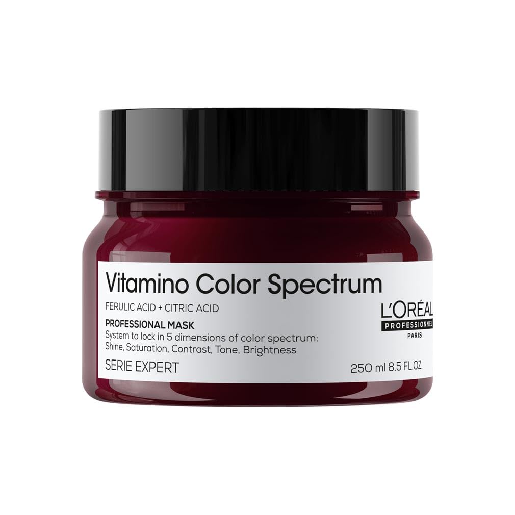 L'Oréal Professionnel, Máscara Hidratante Profissional, Para Cabelos Coloridos, Fixa a Cor por Até 100 Dias, Ideal para Cabelos Médios ou Grossos, Vitamin Color Spectrum, Série Expert, 250ml