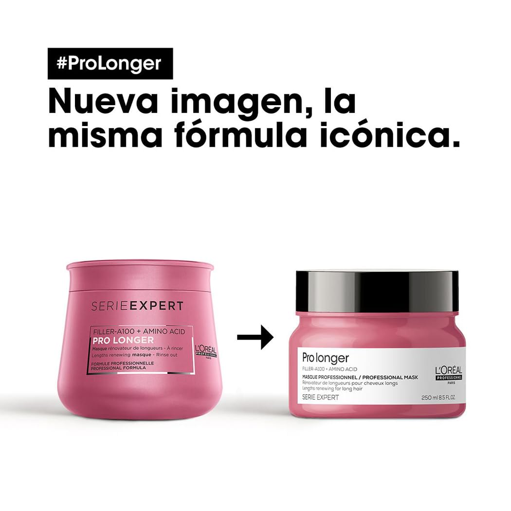 L'Oréal Professionnel, Máscara Reparadora para Cabelos Longos com Pontas Finas, Pro Longer, 250 ml