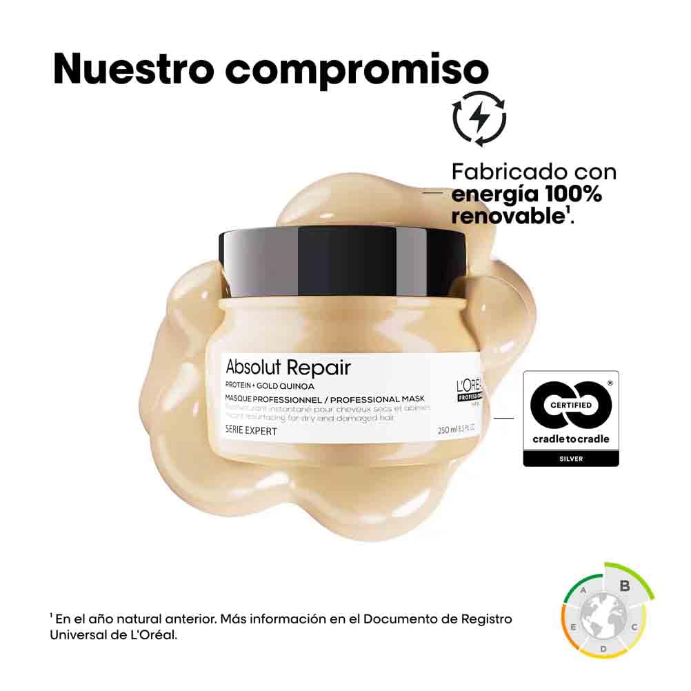 L’Oréal Professionnel, Máscara de Tratamento Reconstrutora para Cabelos Secos e Danificados, Absolut Repair, 250ml