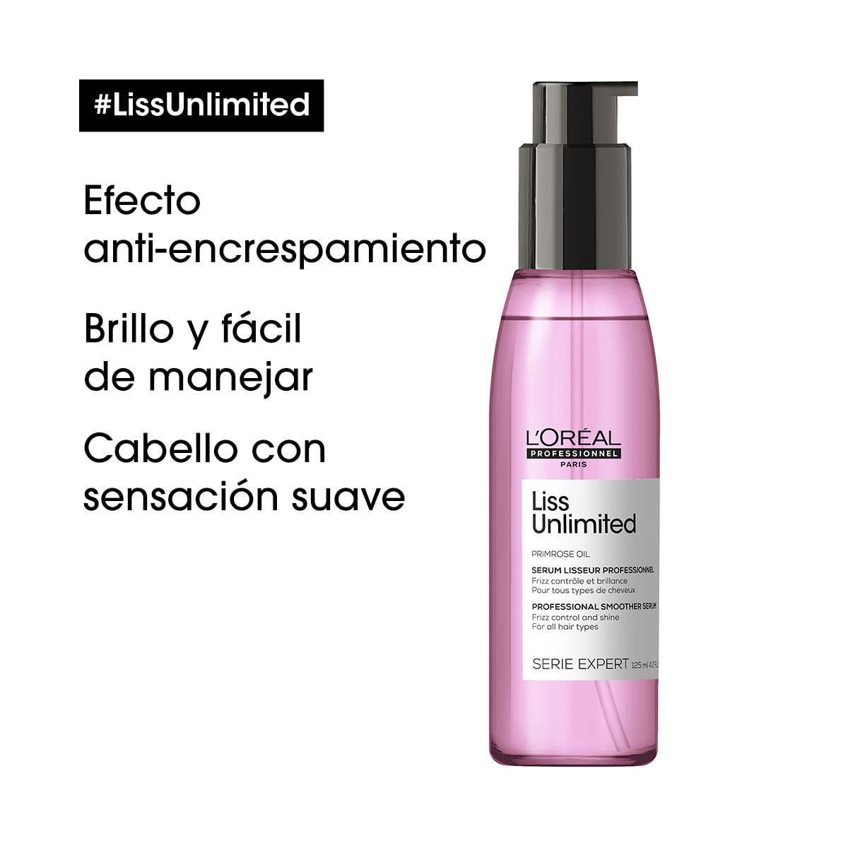 L'Oréal Professionnel, óleo de alisamento intenso para cabelo rebelde e crespado, Liss Unlimited, 125 ml