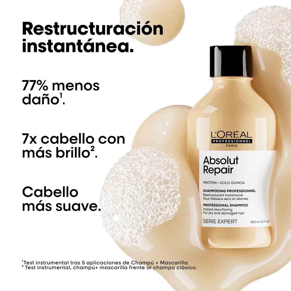 L’Oréal Professionnel Shampoo de Tratamento Reconstrutor para cabelos secos e danificados, Absolut Repair, Série Expert, 750ml