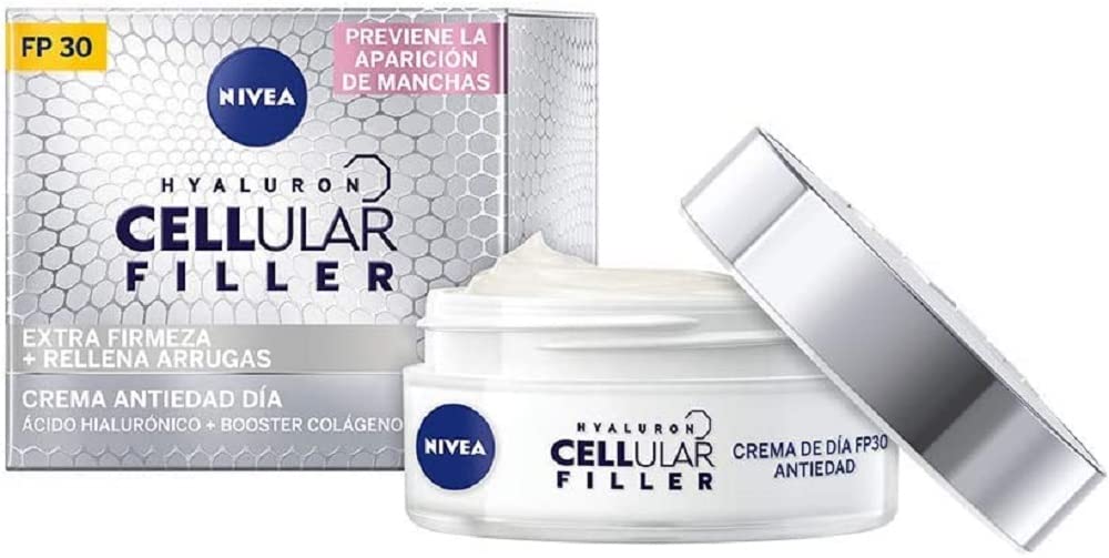 NIVEA Pack Rotina anti-idade Cellular Expert Filler, conjunto de cremes para enchimento, caixa de presente com creme de dia com FP30 (1 x 50 ml), creme de noite (1 x 50 ml) e soro com pipeta (1 x 30
