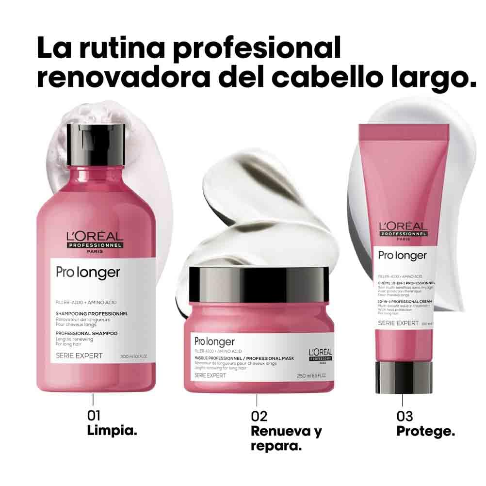 L'Oréal Professionnel, Shampoo Reparador para Cabelos Longos com Pontas Finas, Pro Longer, 500 ml