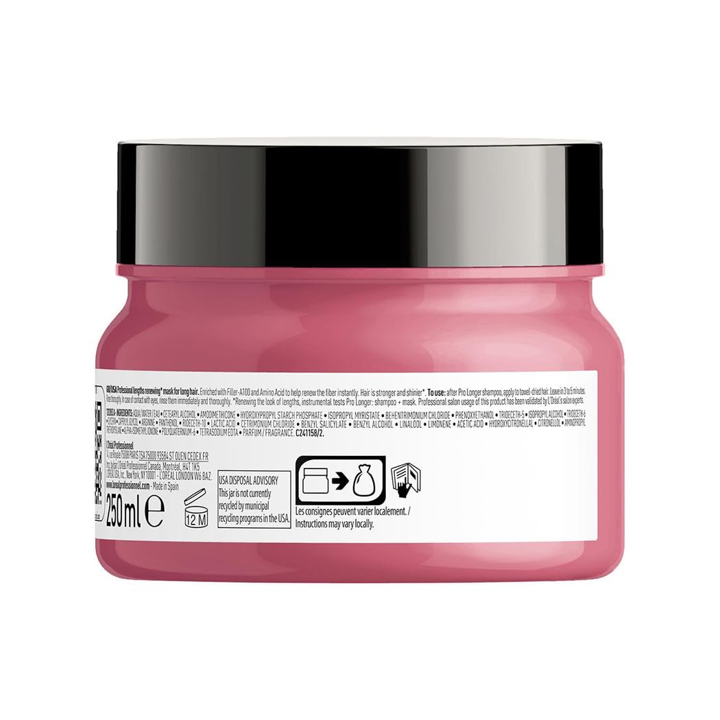 L'Oréal Professionnel, Máscara Reparadora para Cabelos Longos com Pontas Finas, Pro Longer, 250 ml