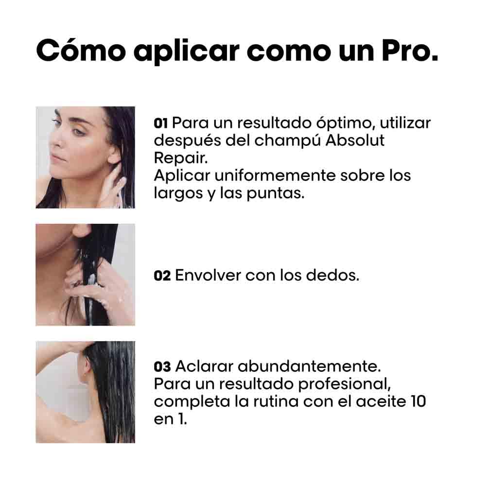 Condicionador de Tratamento Reconstrutivo para Cabelos Secos e Danificados da L'Oréal Professionnel, Absolut Repair, 200 ml