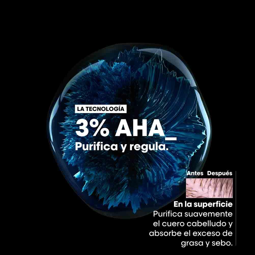 L’Oréal Professionnel, Shampoo Anti-Oleoso Enriquecido com Ingredientes Dermatologicamente Ativos para Couro Cabeludo Oleoso, Scalp Advanced, 300 ml