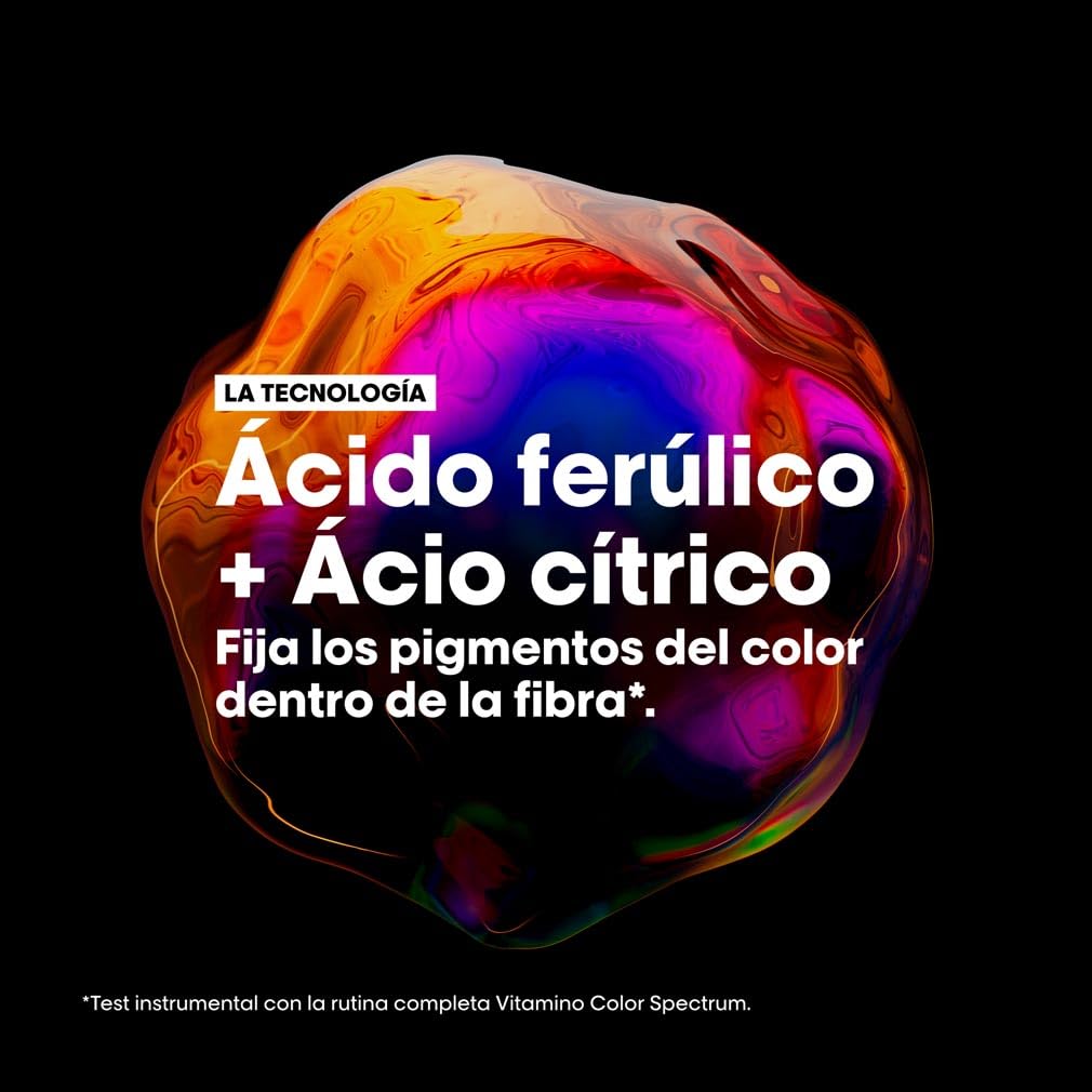 L'Oréal Professionnel, Máscara Hidratante Profissional, Para Cabelos Coloridos, Fixa a Cor por Até 100 Dias, Ideal para Cabelos Médios ou Grossos, Vitamin Color Spectrum, Série Expert, 250ml