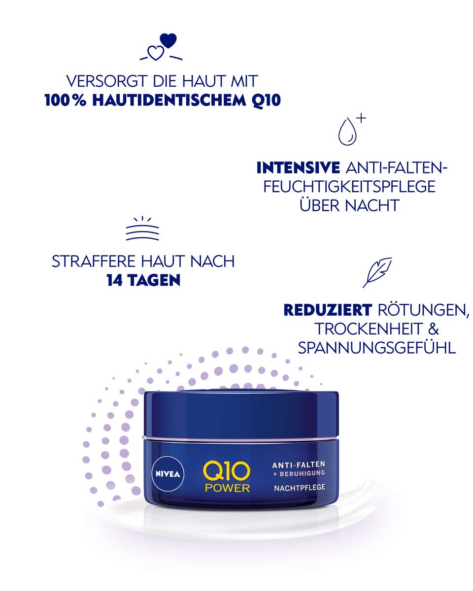NIVEA Pack Rotina anti-envelhecimento Q10 4 semanas, caixa de presente com creme de dia com FP15 (1 x 50 ml), creme de noite (1 x 50 ml) e soro concentrado (1 x 15 ml)