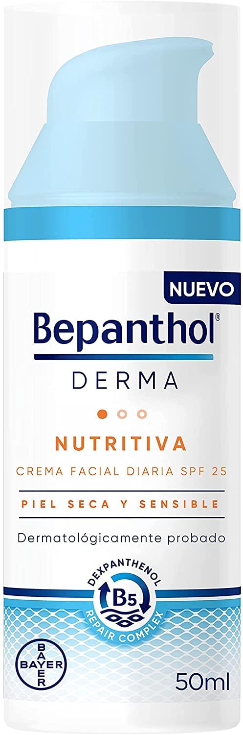 Bepanthol Derma Repair Creme Hidratante Facial Diurno, Peeling Muito Seco e Sensível, 50 Mililitros