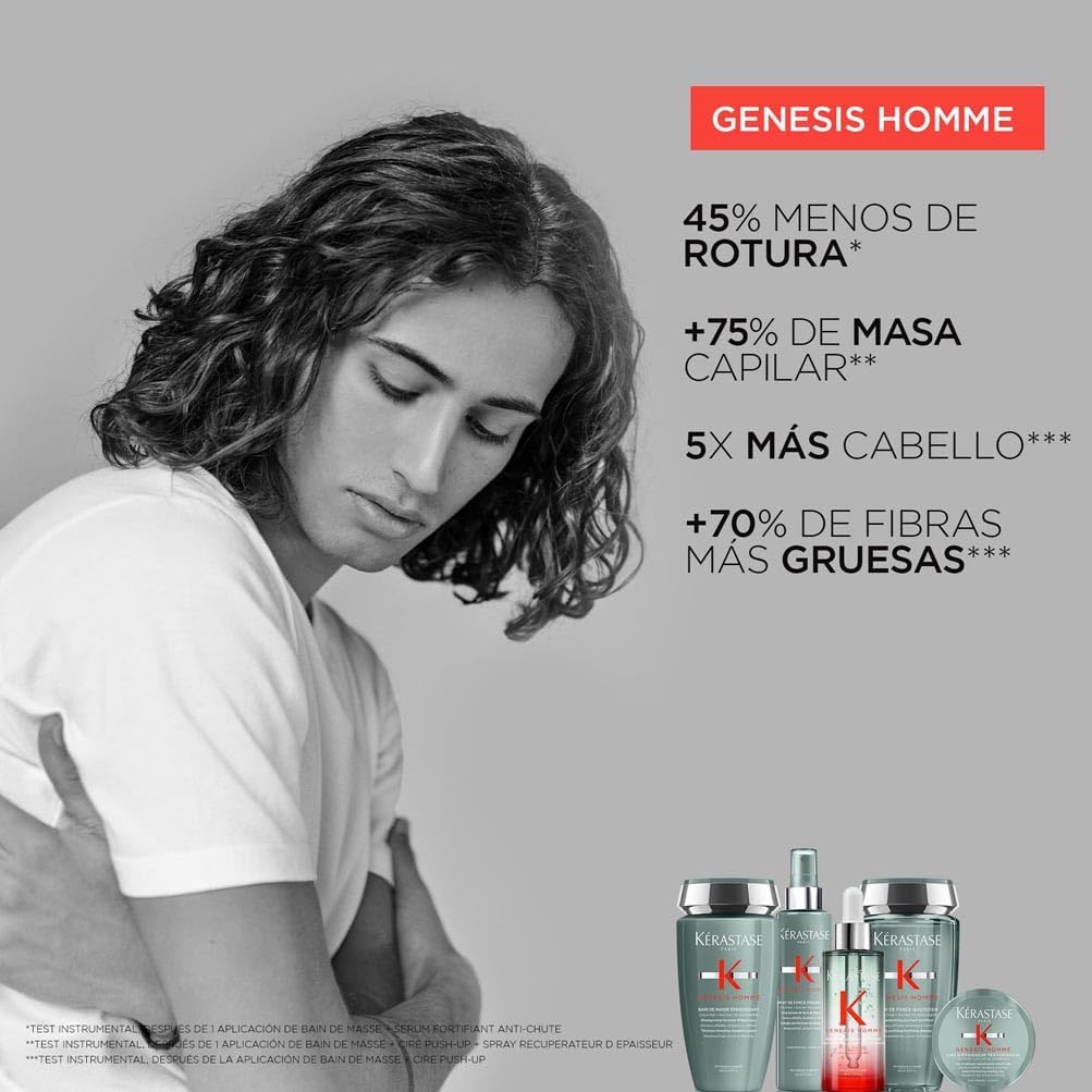 Kérastase Genesis Homme, Sérum Fortificante Antiqueda de Cabelo com Aminexil, 90 ml
