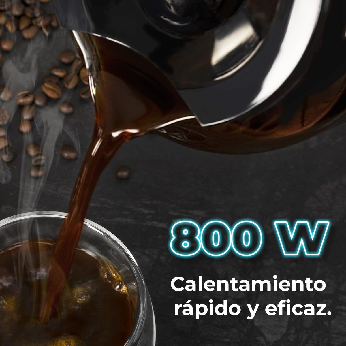 Cafeteira Cecotec 6 xícaras Inox - Design Moderno