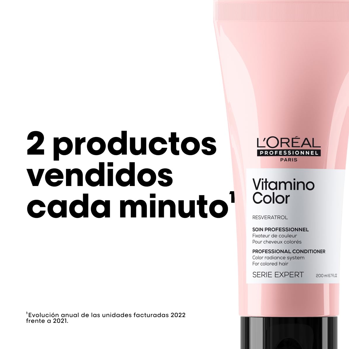 L'Oréal Professionnel, Condicionador Protetor de Cor com Resveratrol para Cabelos Tingidos, Vitamin Color, 200 ml