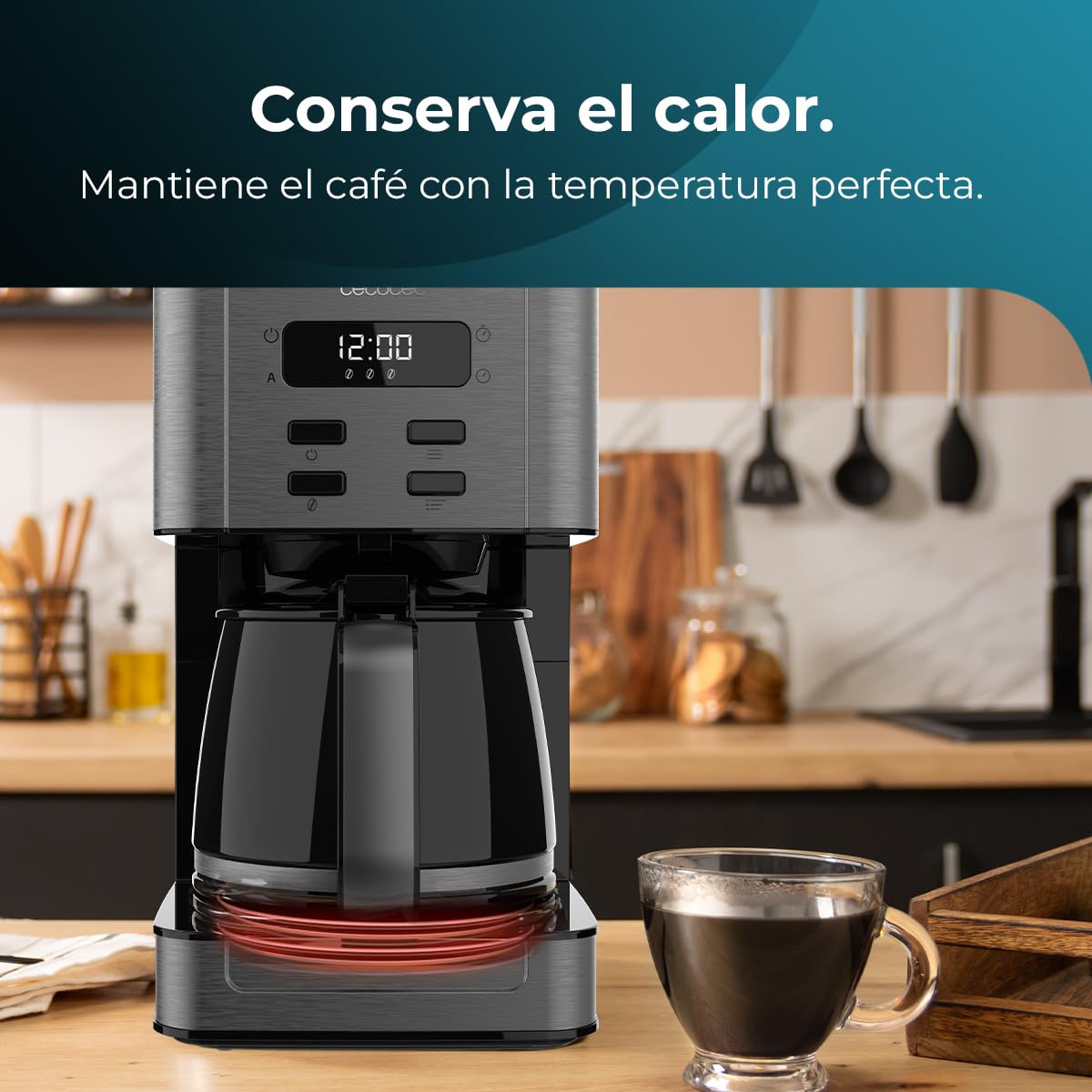 Cafeteira Cecotec 6 xícaras Inox - Design Moderno