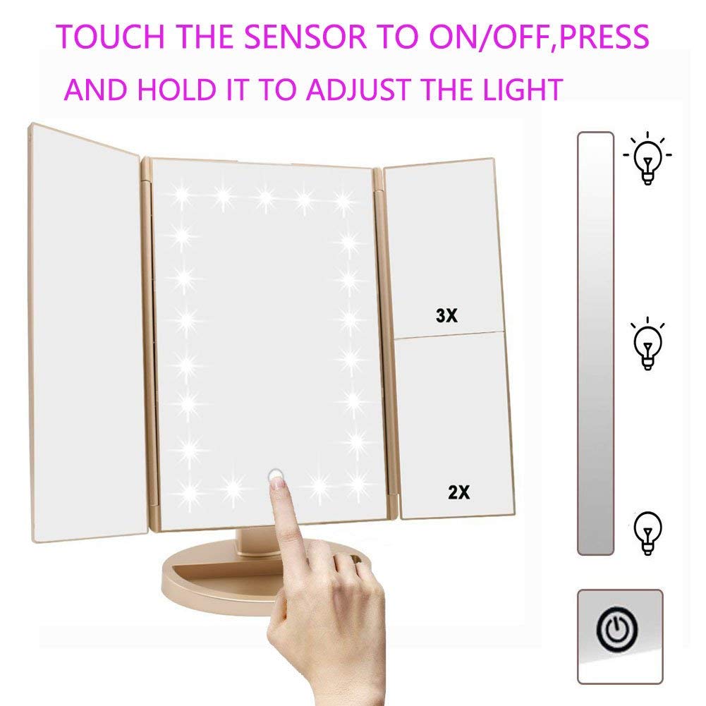 Espelho Iluminado Ampliação 1X 2X 3X – SPOT78 Elegância