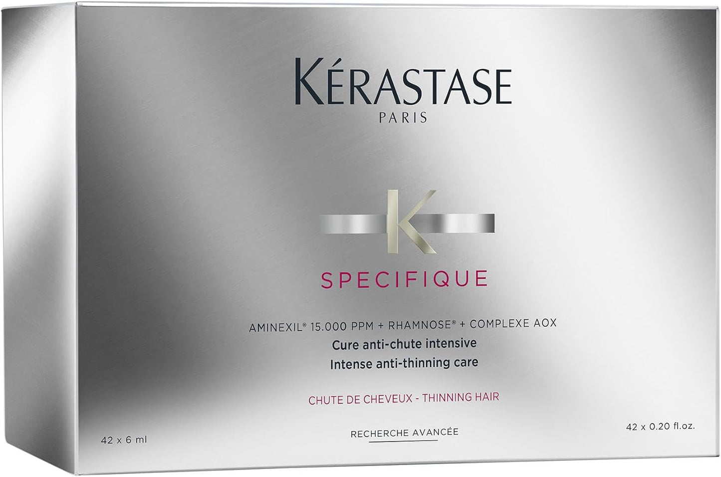 Kérastase Spécifique, Tratamento Antiqueda de Cabelo, Intensivo e Fortificante, 42 Monodoses de 6 ml