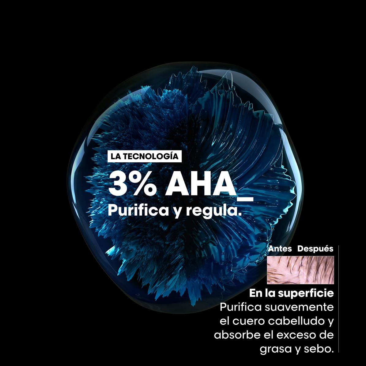 L’Oréal Professionnel, Shampoo Anti-Oleoso Enriquecido com Ingredientes Dermatologicamente Ativos para Couro Cabeludo Oleoso, Scalp Advanced, 300 ml