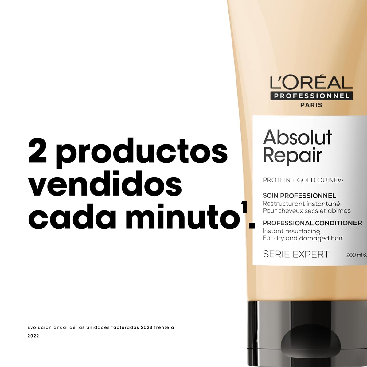 Condicionador de Tratamento Reconstrutivo para Cabelos Secos e Danificados da L'Oréal Professionnel, Absolut Repair, 200 ml