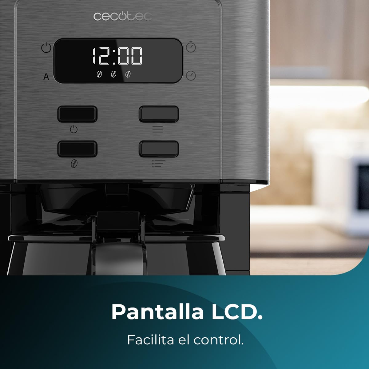 Cafeteira Cecotec 6 xícaras Inox - Design Moderno