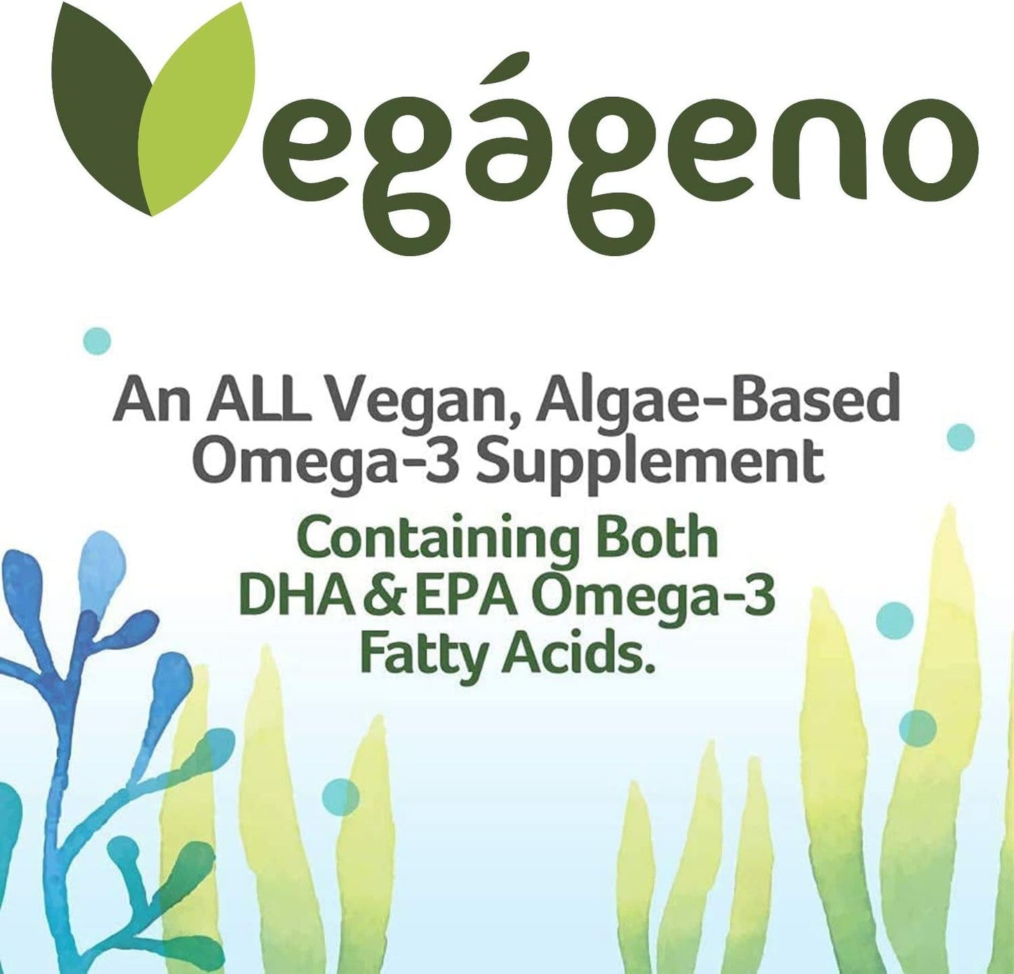 VEGAGENO OMEGA 3 Vegano - 2000 mg de óleo de algas de origem vegetal