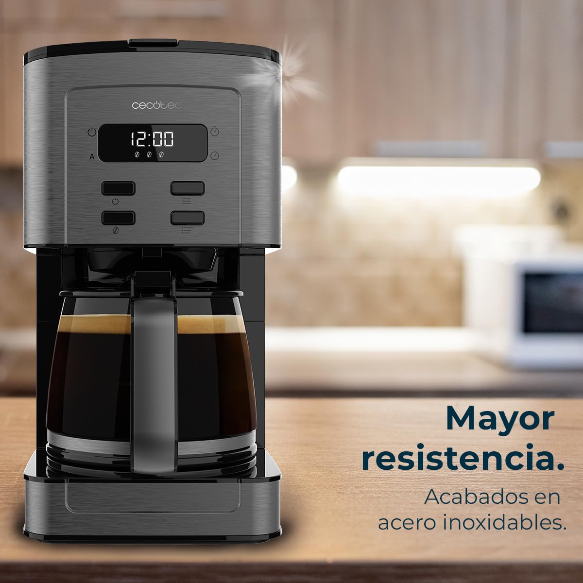 Cafeteira Cecotec 6 xícaras Inox - Design Moderno