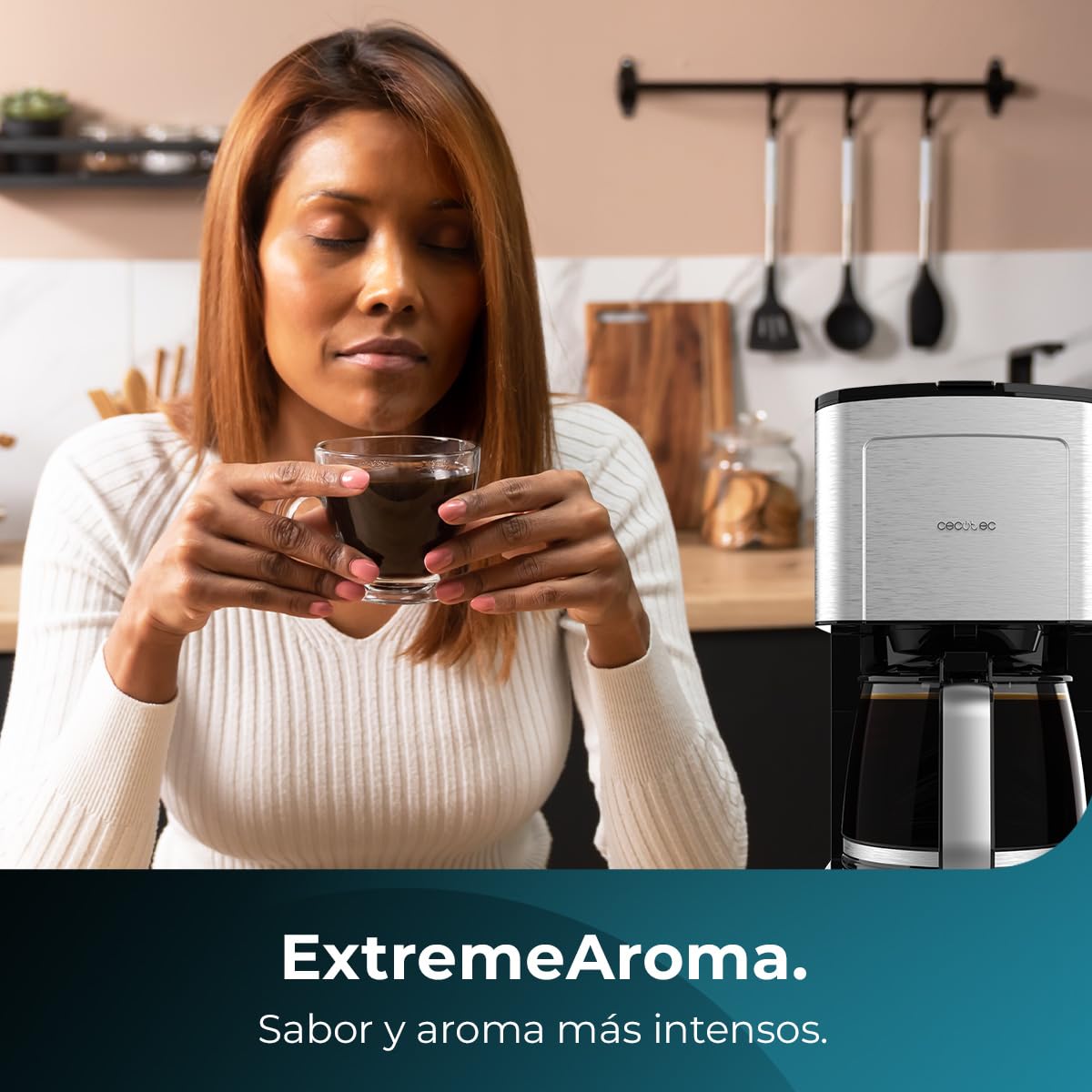 Cafeteira Cecotec 6 xícaras Inox - Design Moderno