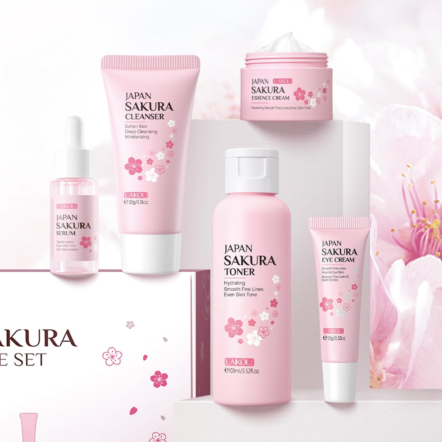 Conjunto de Cuidados com a Pele Sakura