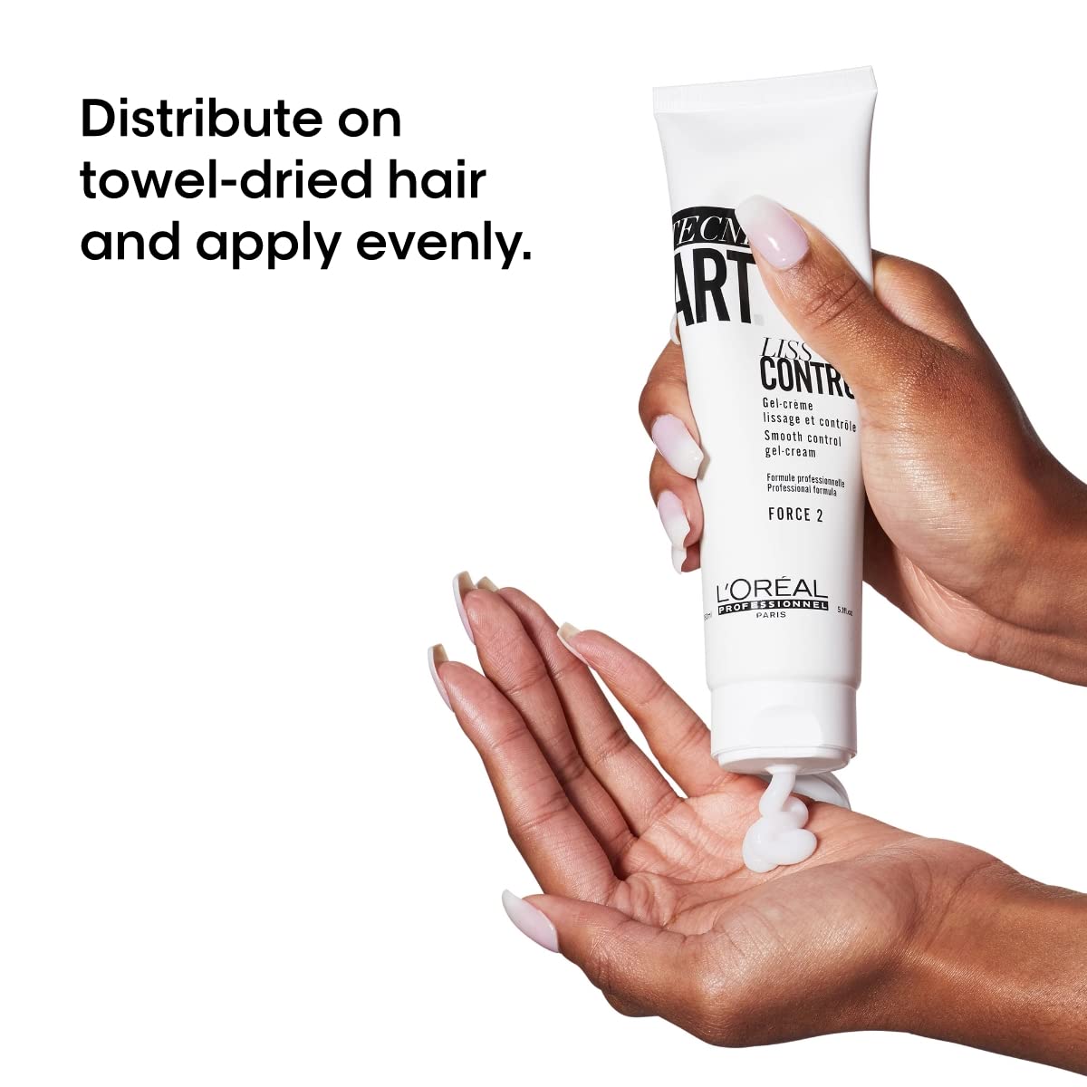 L'Oréal Professionnel, gel creme alisador, anti-frizz, fixador para acabamentos suaves e controlados, Flex Liss control, TecniART, 150 ml