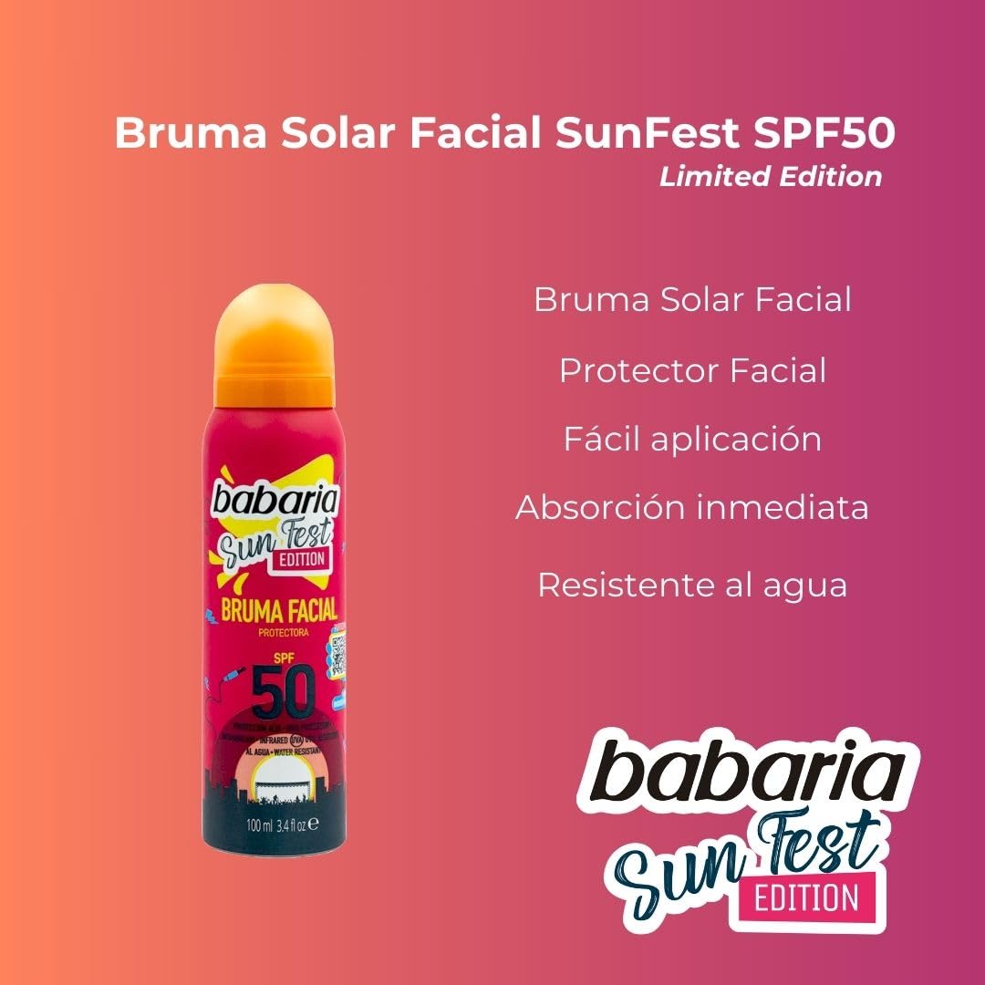 Babaria - SunFest Edição Limitada Bruma Facial FPS 50 - 100ml