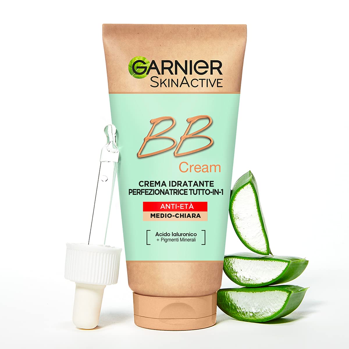 Garnier BB Cream anti idade SkinActive, SPF 25, tom medio escuro