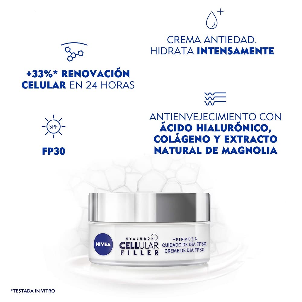 NIVEA Pack Rotina anti-idade Cellular Expert Filler, conjunto de cremes para enchimento, caixa de presente com creme de dia com FP30 (1 x 50 ml), creme de noite (1 x 50 ml) e soro com pipeta (1 x 30
