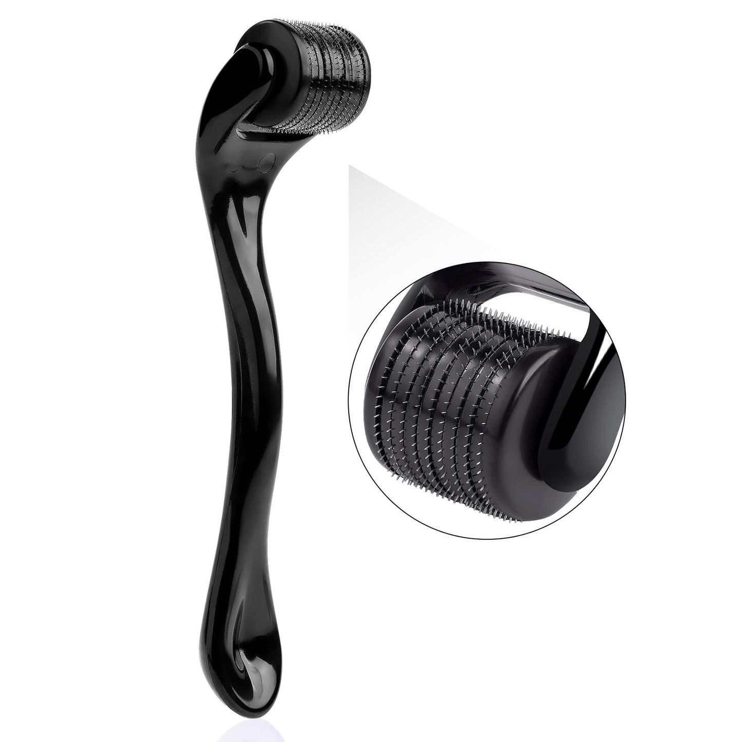 Dermaroller com microagulhas URAQT, rolo de derma de 0,5 mm para rosto e corpo