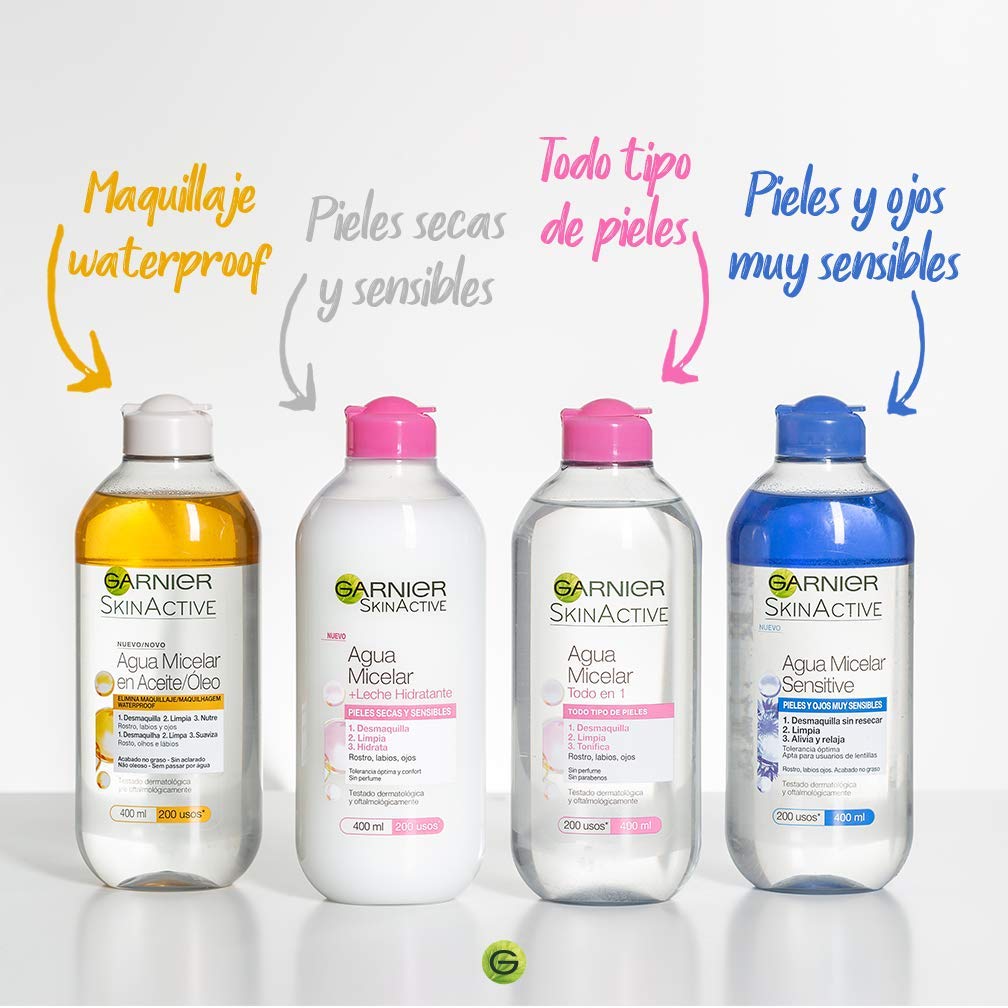 Garnier Skin Active Agua Micelar em Óleo, Pack 2x400ml +1 x100ml