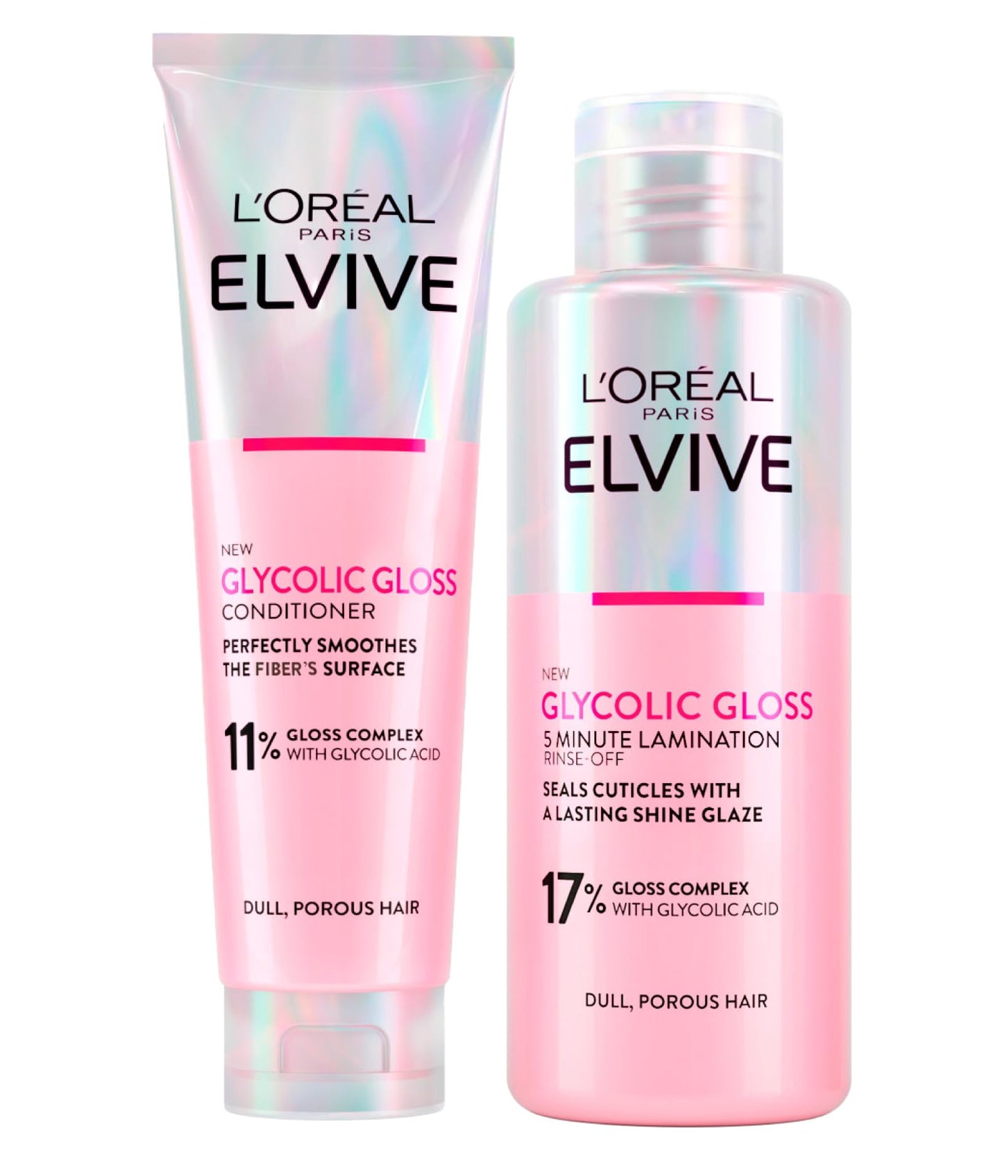L'Oréal Paris Elvive Kit para Cabelos Opacos e Porosos Brilho Intenso e Duradouro - 3 produtos