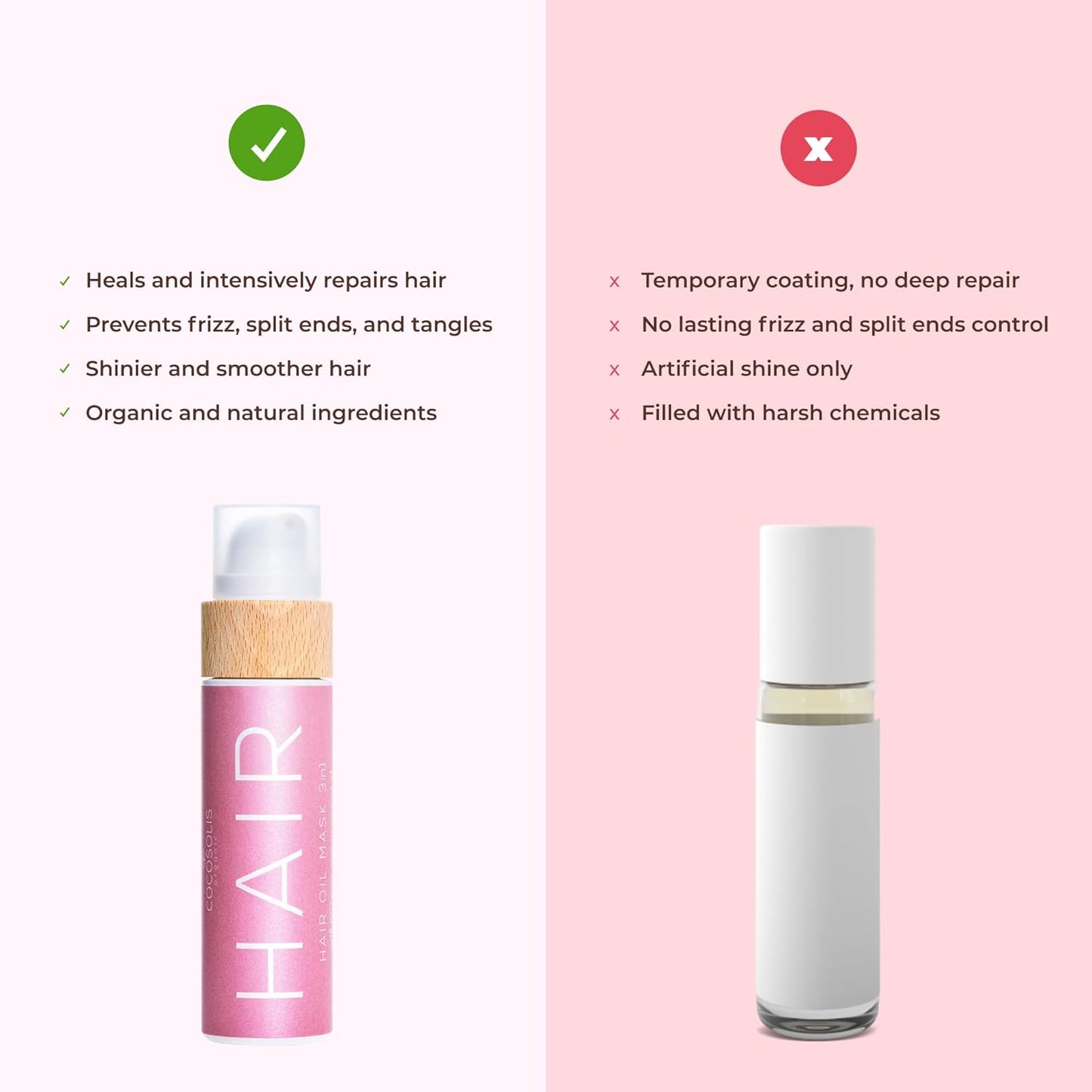 COCOSOLIS HAIR Óleo capilar orgânico 3 em 1 com óleos essenciais, cabelos, unhas e cílios - Aroma tropical