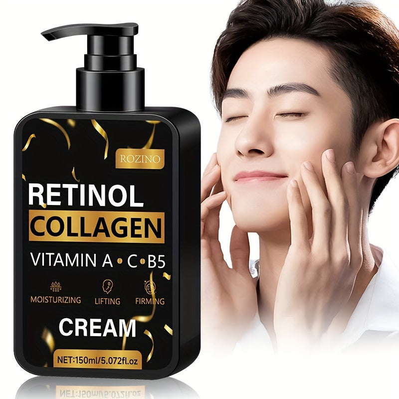 Creme hidratante de colágeno e retinol com vitaminas A, C e B5, ideal como melhor creme hidratante para pele madura.